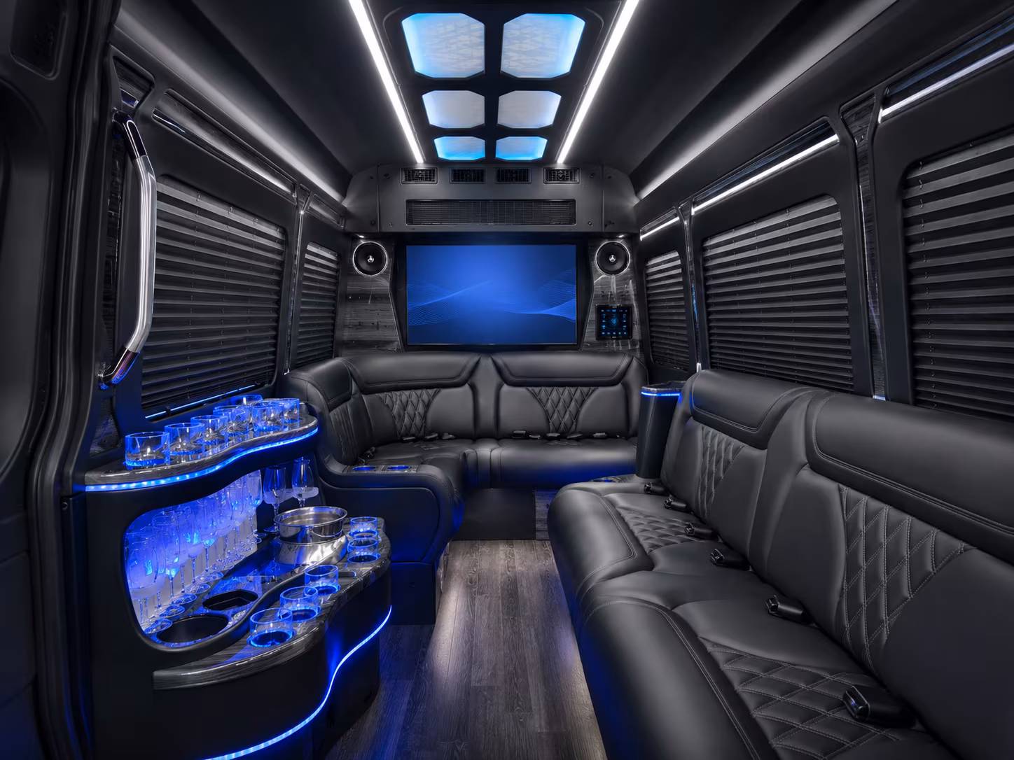grand rapids 40 passenger party bus interior