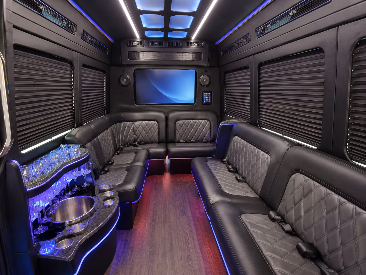 grand rapids party bus interior